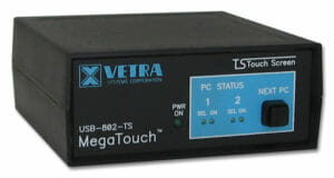 Commutateur KVM MegaTouch avec USB pour prise en charge d'écran tactile de Vetra Systems 