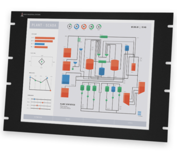 Écrans 19" rackables à usage industriel et écrans tactiles robustes IP20