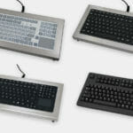 Options pour clavier industriel pour plan de travail avec pavé numérique course courte ou longue et dispositif de pointage intégré