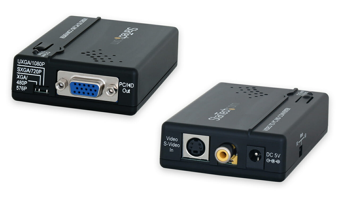 Composite or S-Video to VGA (HD-15) Converter
