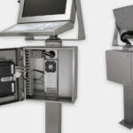 Enceintes industrielles pour clients légers et mini PC, gros plan avant et arrière